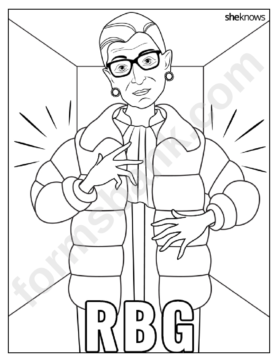 Ruth Bader Ginsburg Coloring Sheet Set