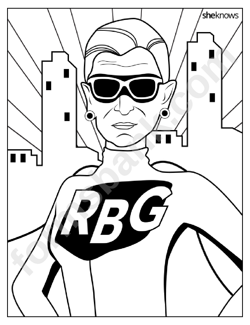 Ruth Bader Ginsburg Coloring Sheet Set