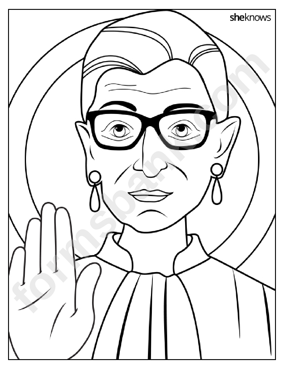 Ruth Bader Ginsburg Coloring Sheet Set