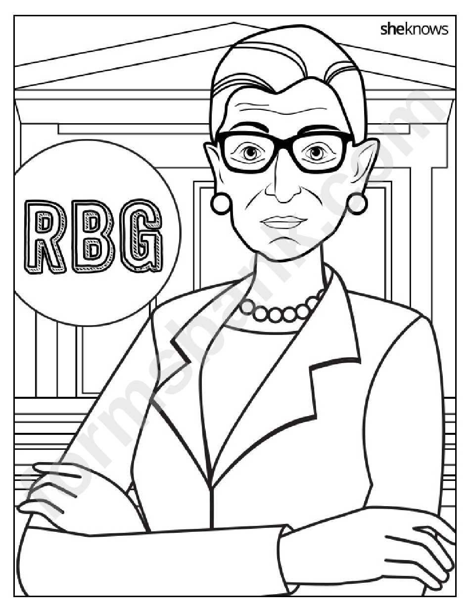 Ruth Bader Ginsburg Coloring Sheet Set
