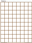 1 Inch Brown Large Graph Paper