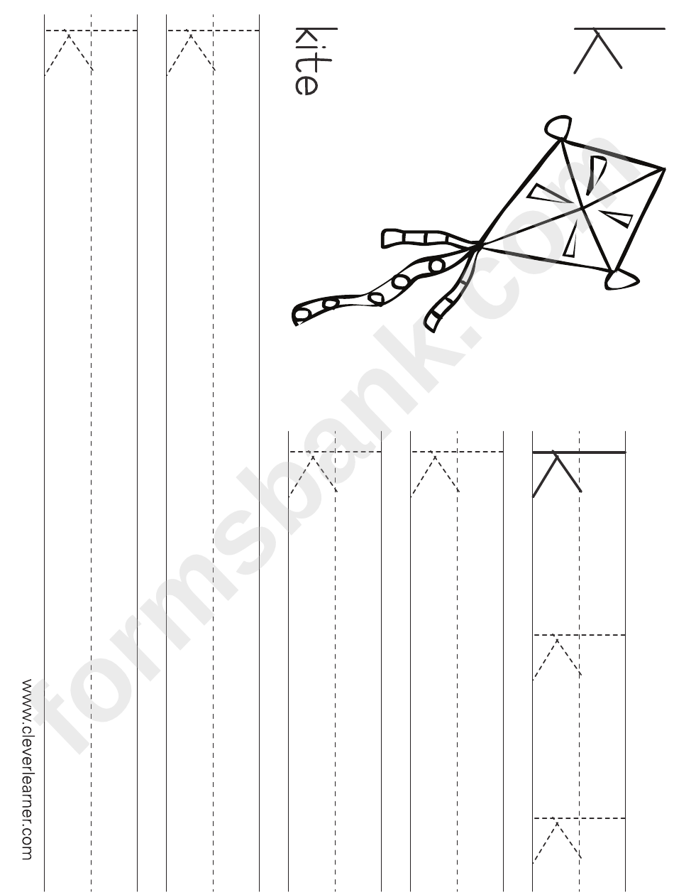 K Is For Kite Letter Tracing Template