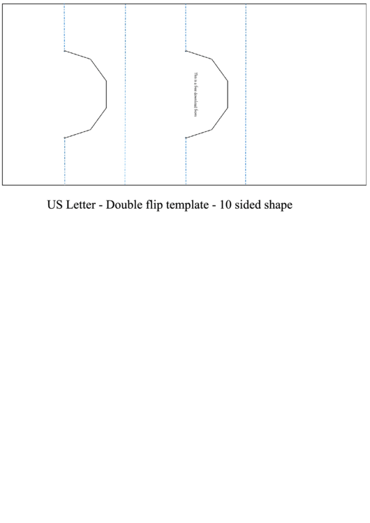 Us Letter 10 Sided Shape Double Flip Template Printable pdf