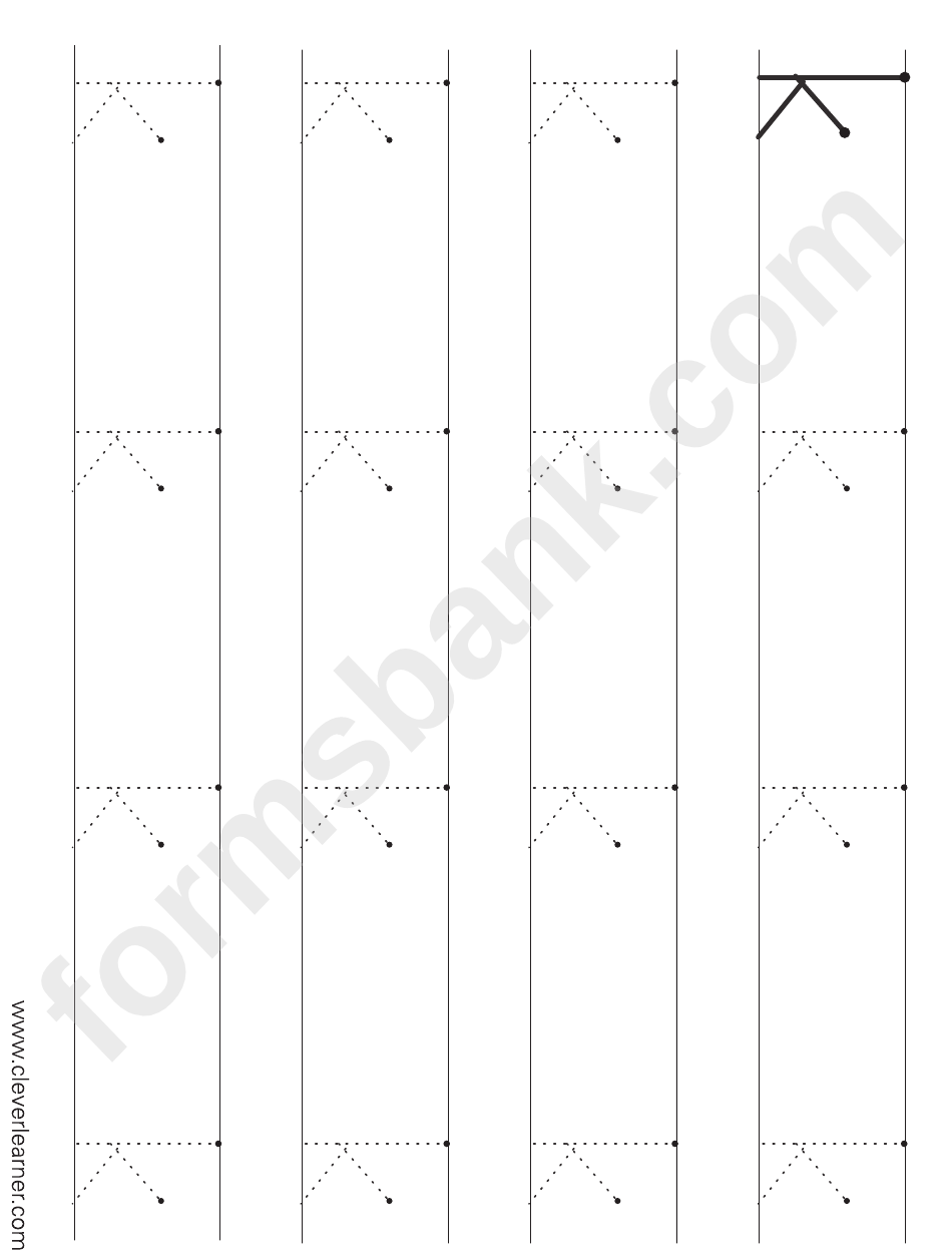 Small Letter K Tracing Template
