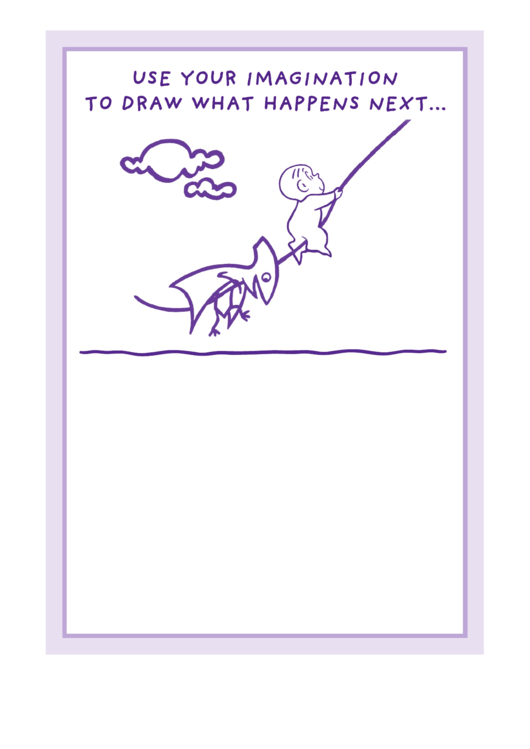 Use Your Imagination To Draw What Happens Next Activity Sheet Printable pdf
