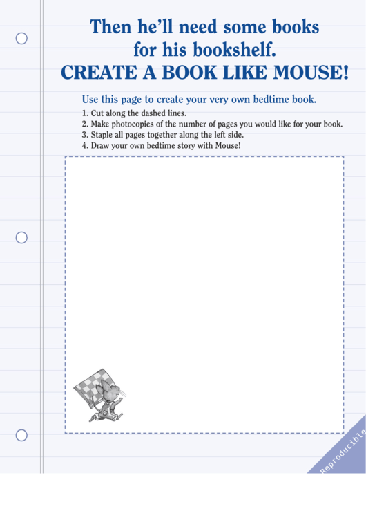 Create A Book Like Mouse Page Template Printable pdf
