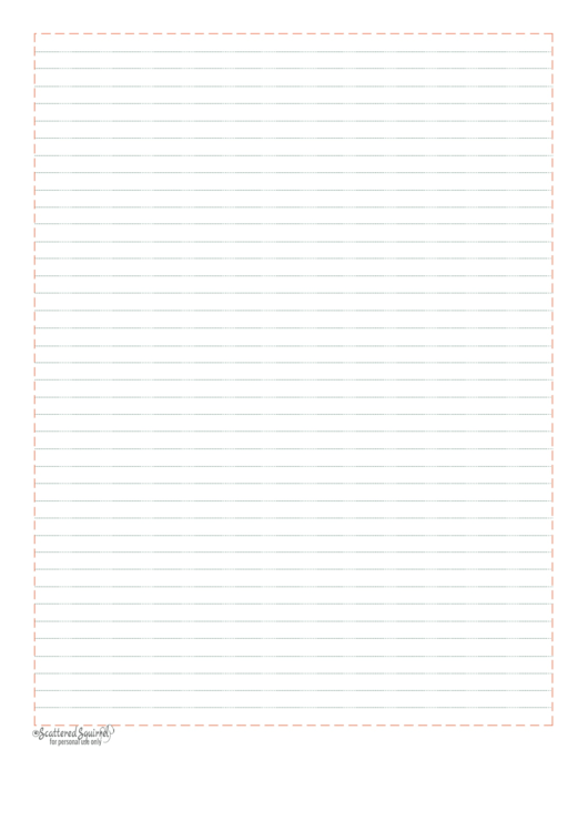 Writing Paper In Red Frame Template Printable pdf