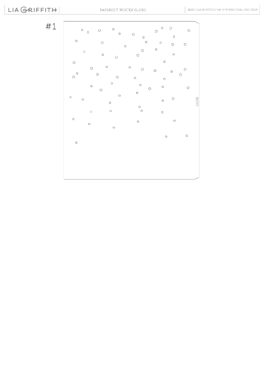 Papercut Winter Globe Pattern Template Set Printable pdf