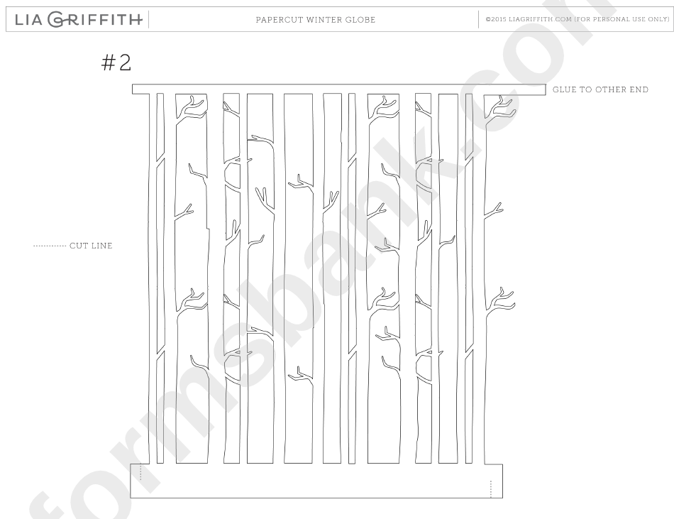 Papercut Winter Globe Pattern Template Set