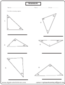 Triangles Worksheet Witn Answers