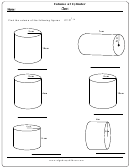 Volume Of Cylinder Worksheet With Answer Key