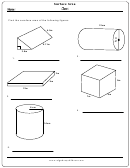 Surface Area Worksheet With Answer Key