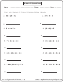 Order Of Operation Worksheet With Answer Key Printable pdf