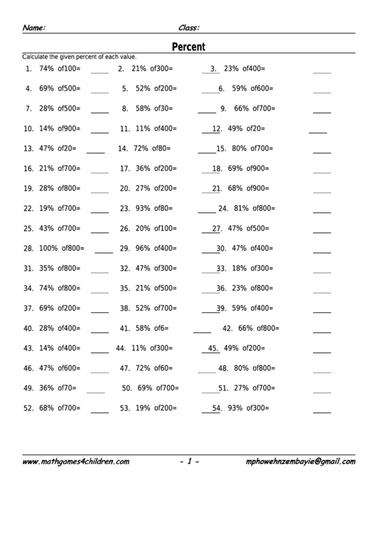 30 Percent Proportion Worksheet With Answer Key - Worksheet Project List