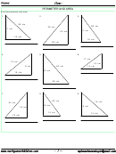 Triangle Perimeter & Area Worksheet With Answer Key