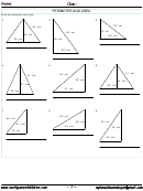 Triangle Perimeter & Area Worksheet With Answer Key