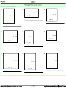 Perimeter & Area Worksheet With Answer Key
