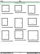 Perimeter & Area Worksheet With Answer Key