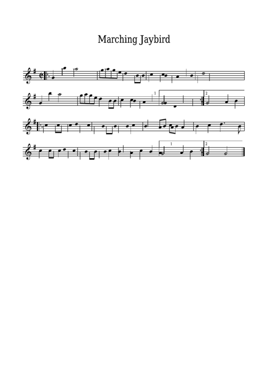 Marching Jaybird Sheet Music Printable pdf