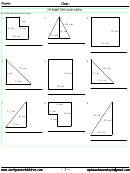 Mix Shapes - Perimeter & Area Worksheet With Answer Key
