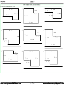 L-shapes Perimeter & Area Worksheet With Answer Key