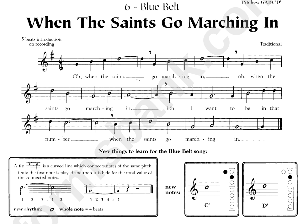 When The Saints Go Marching In Sheet Music