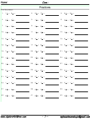 Mixed Fractions Multiplication Worksheet With Answer Key