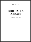 God Calls Abram Bible Activity Sheet