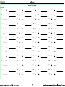 Fractions Division Worksheet With Answer Key