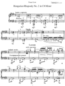 Hungarian Rhapsody No.2 Sheet Music Printable pdf