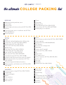 The Ultimate College Packing List Printable pdf