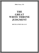 The Great White Throne Judgment Bible Activity Sheet