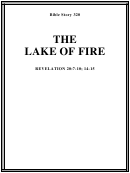 The Lake Of Fire Bible Activity Sheet