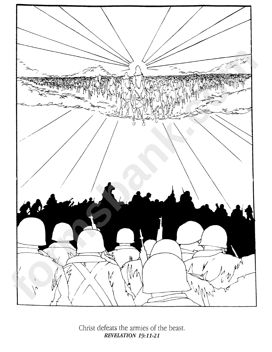 Christ Defeats The Armies Of The Beast Bible Activity Sheet