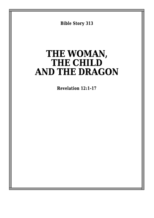 The Woman, The Child And The Dragon Bible Activity Sheet Printable pdf