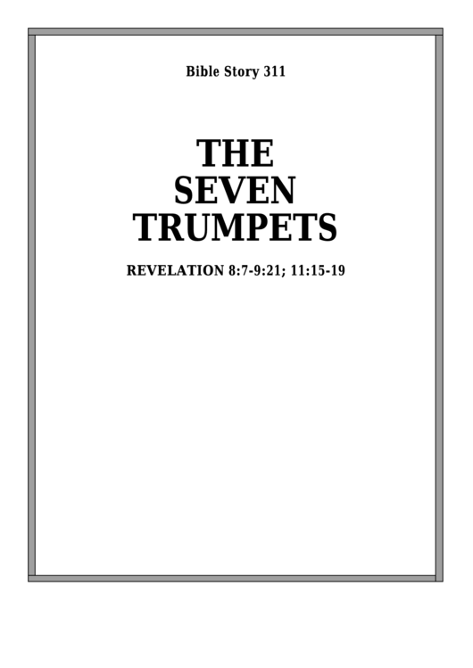 The Seven Trumpets Bible Activity Sheet Printable pdf