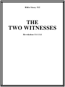 The Two Witnesses Bible Activity Sheet Printable pdf