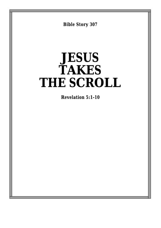Jesus Takes The Scroll Bible Activity Sheet Printable pdf