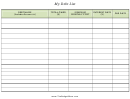 My Debt List Spreadsheet