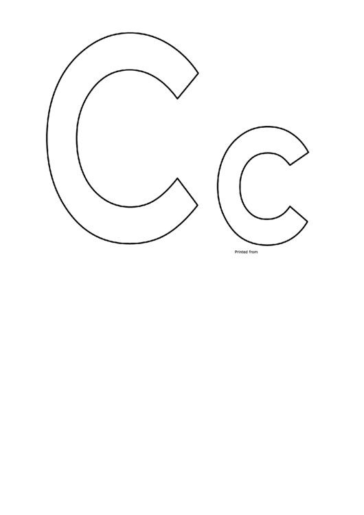 Letter C Template Printable pdf