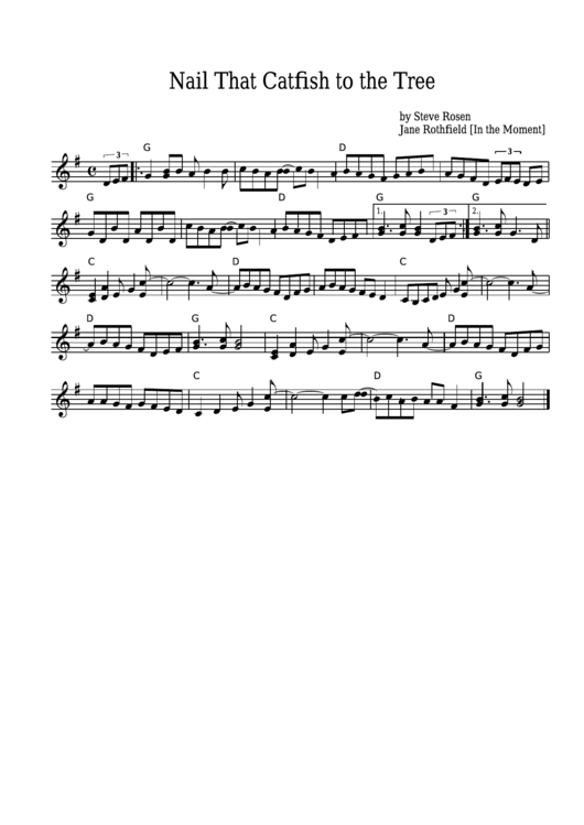 Steve Rosen - Nail That Catfish To The Tree Sheet Music Printable pdf