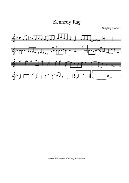 Stripling Brothers - Kennedy Rag Sheet Music Printable pdf