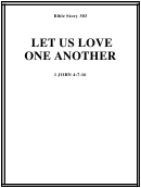 Let Us Love One Another Bible Activity Sheet