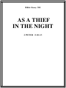 As A Thief In The Night Bible Activity Sheet Printable pdf