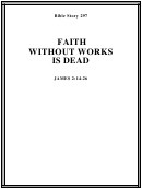 Faith Without Works Is Dead Bible Activity Sheet Printable pdf