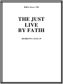 The Just Live By Faith Bible Activity Sheet