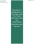 Publication 774 - Purchaser's Obligations To Pay Sales And Use Taxes Directly To The Tax Department Questions And Answers