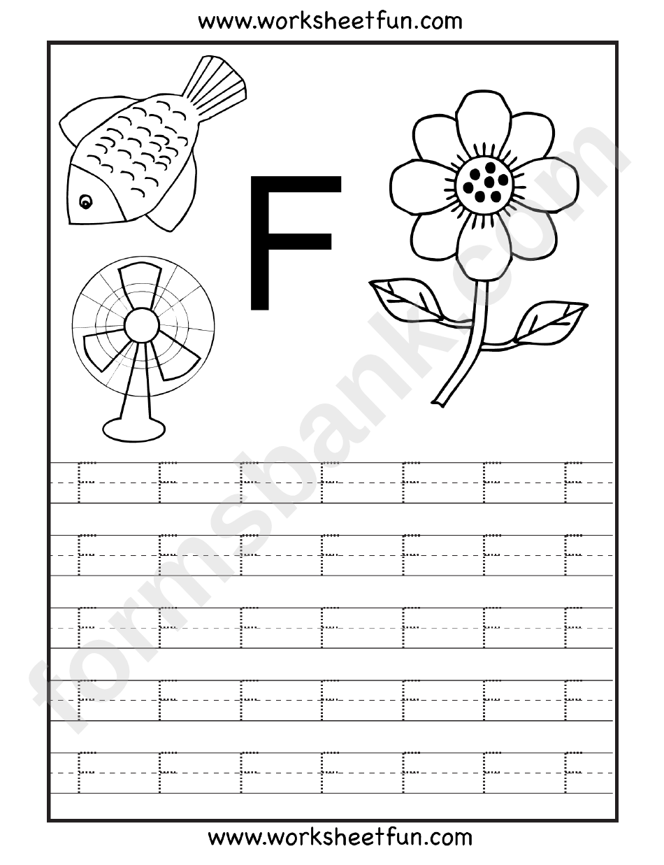 Letter F Tracing Template