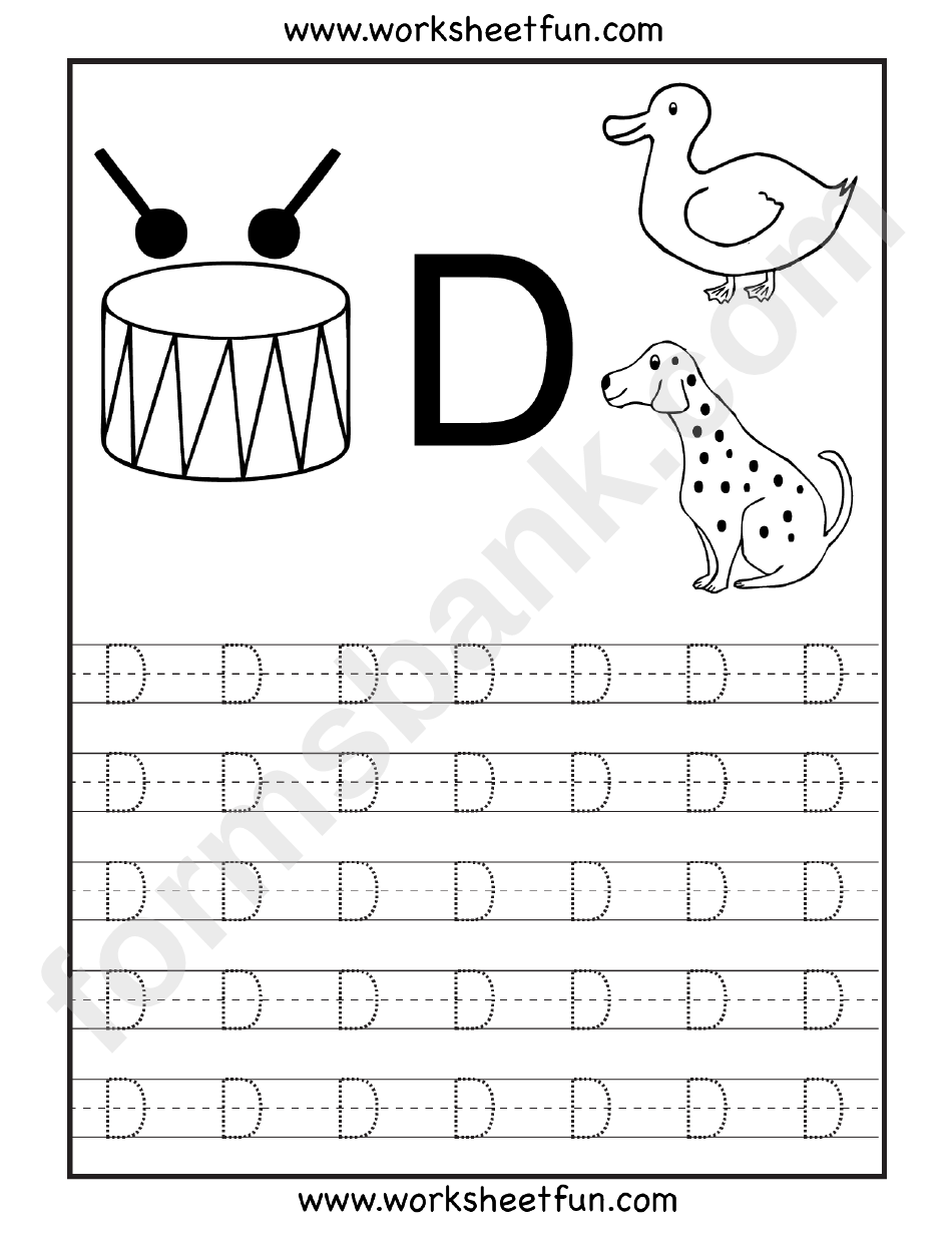 Letter D Tracing Template