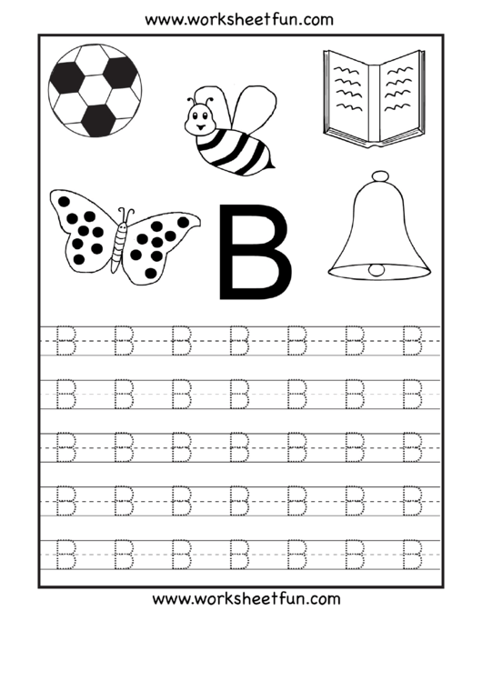 Letter B Tracing Template Printable pdf